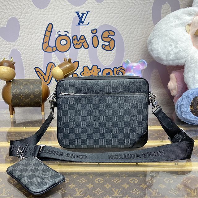 Louis vuitton original damier graphite trio messenger bag N40519