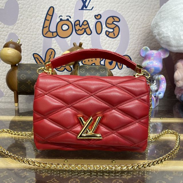 Louis vuitton original lambskin GO-14 medium handbag M25106 red