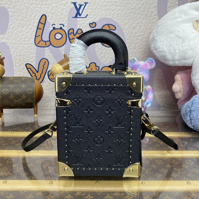 Louis vuitton original monogram calfskin box trunk M11131 black