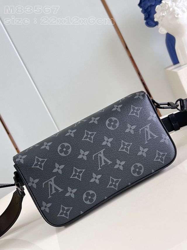 Louis vuitton original monogram eclipse montsouris wearable wallet M83567