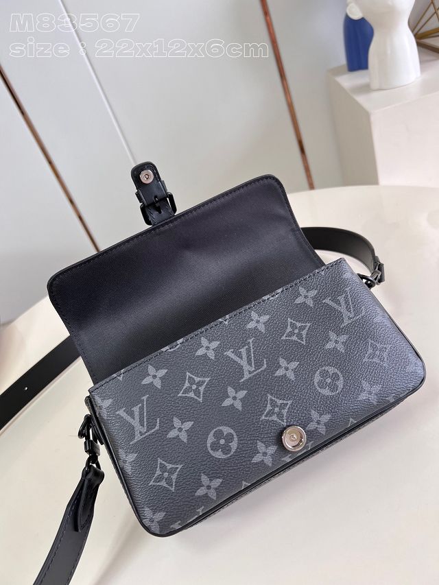 Louis vuitton original monogram eclipse montsouris wearable wallet M83567