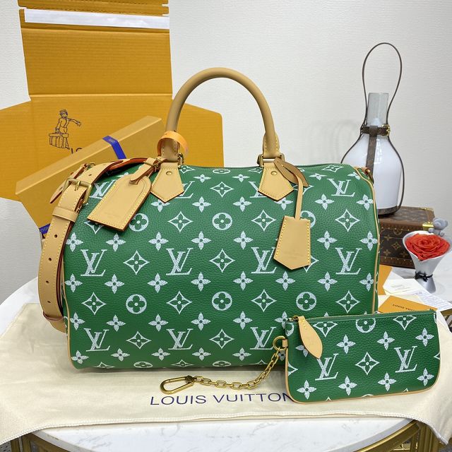 Louis vuitton original soft calfskin speedy P9 40 M24417 green