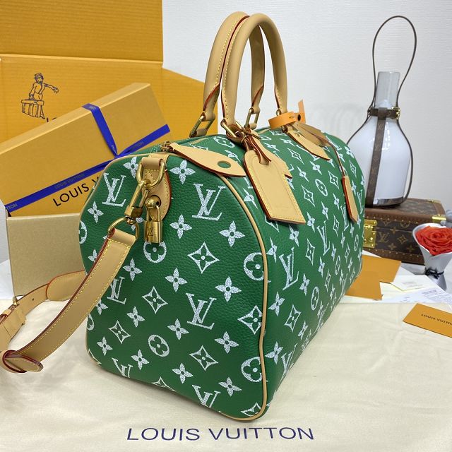 Louis vuitton original soft calfskin speedy P9 40 M24417 green