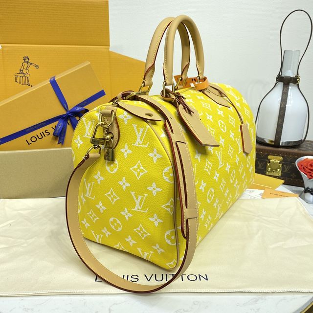 Louis vuitton original soft calfskin speedy P9 40 M24419 yellow