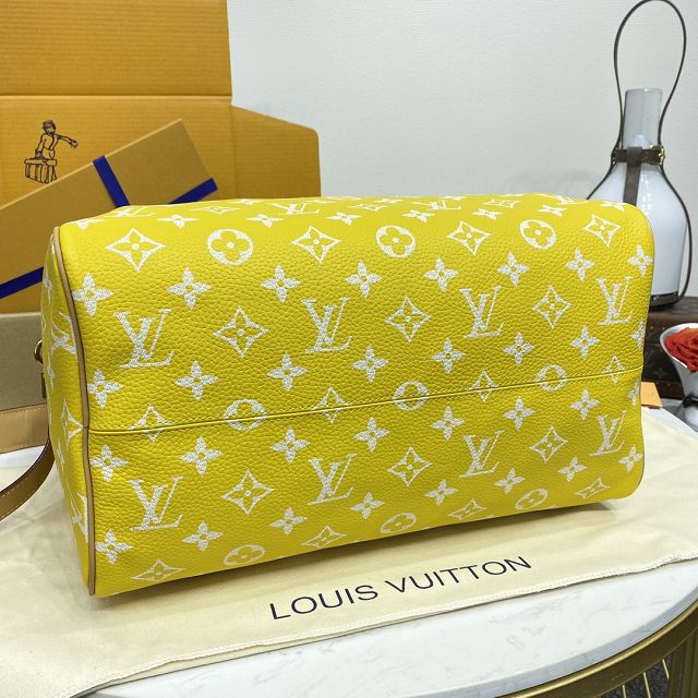 Louis vuitton original soft calfskin speedy P9 40 M24419 yellow