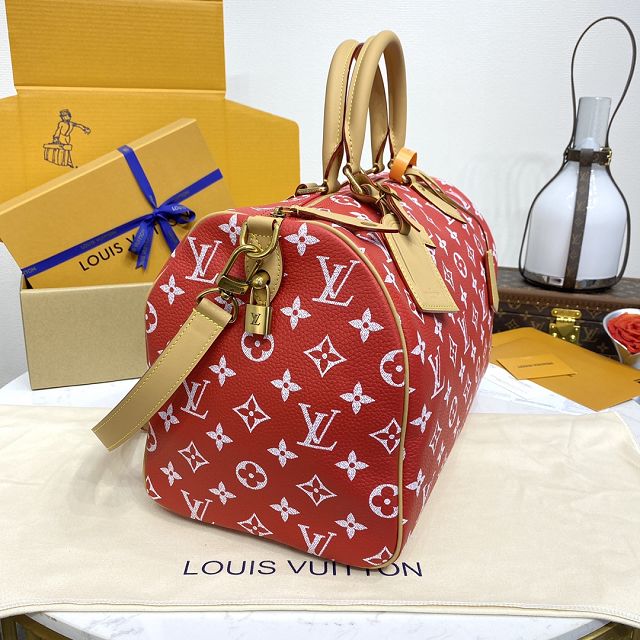 Louis vuitton original soft calfskin speedy P9 40 M24420 red