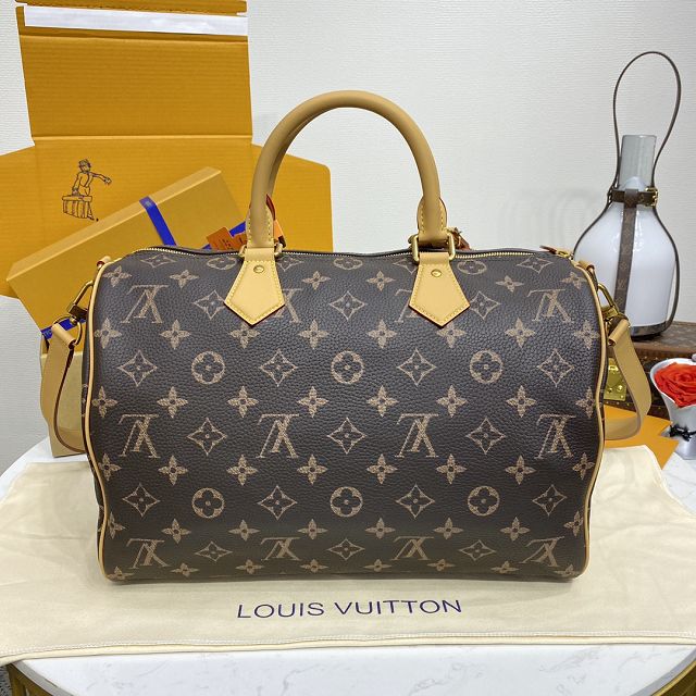 Louis vuitton original soft calfskin speedy P9 40 M24422 brown