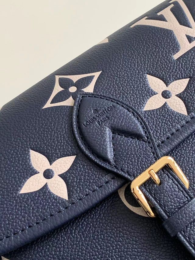 Louis vuitton original calfskin diane satchel M47161 navy blue