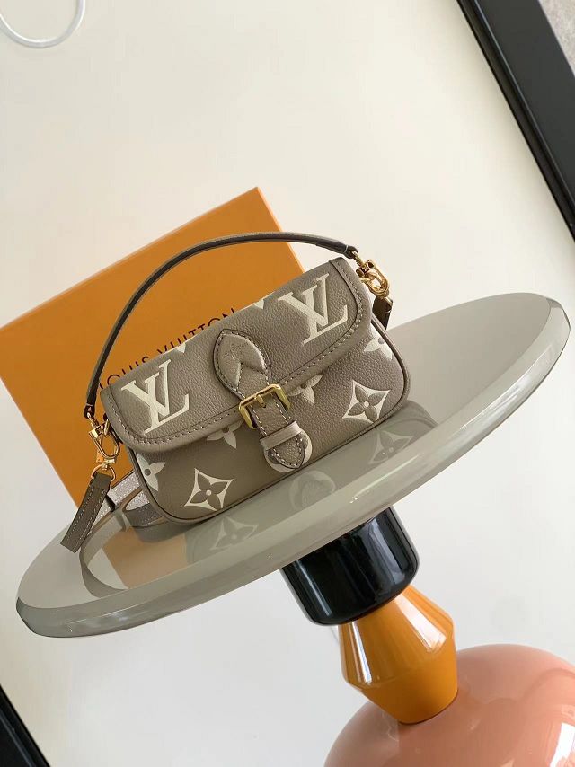 Louis vuitton original calfskin nano diane M83300 grey