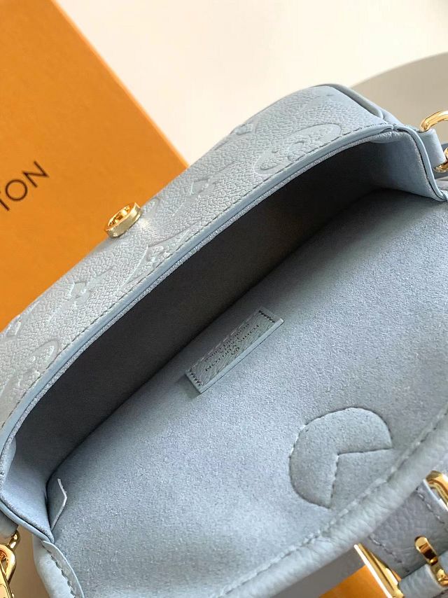 Louis vuitton original calfskin nano diane M83592 light blue