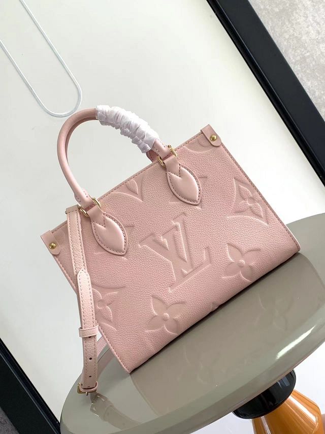 Louis vuitton original calfskin onthego pm M45653 light pink