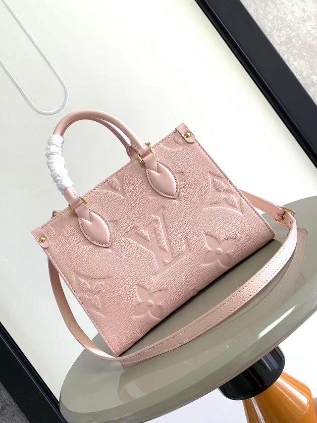 Louis vuitton original calfskin onthego pm M45653 light pink