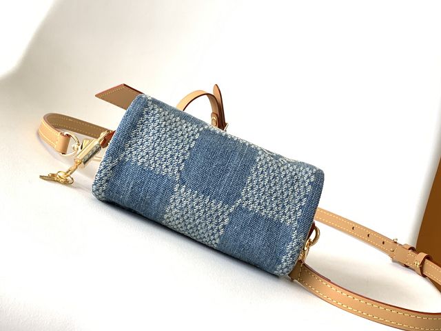 Louis vuitton original denim nano speedy 18 N40682 blue