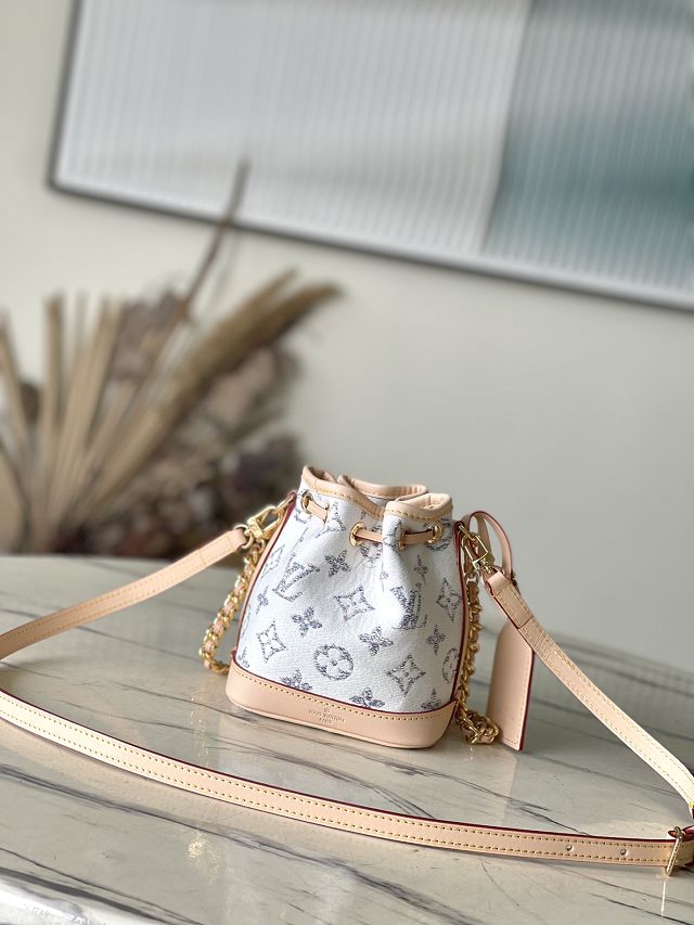 Louis vuitton original jacquard fabric nano noe M83453 white