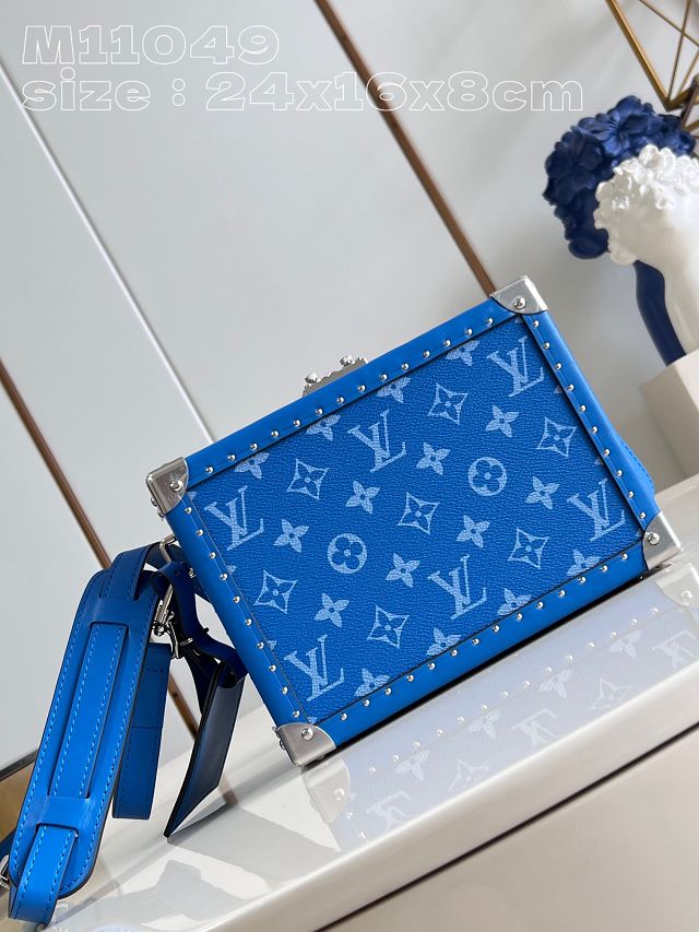 Louis vuitton original monogram canvas clutch box M10611 blue