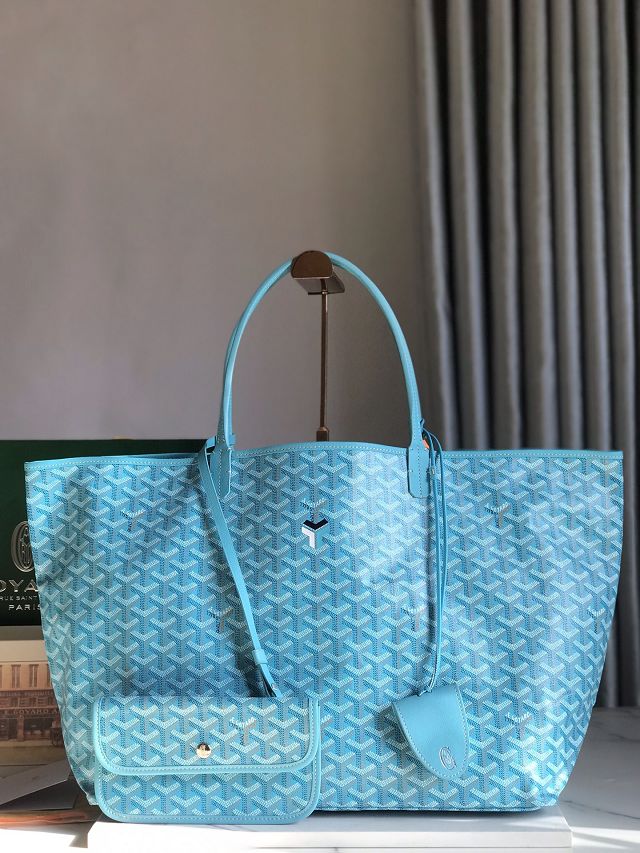 Goyard original canvas saint louis GM bag GY0083 sky blue