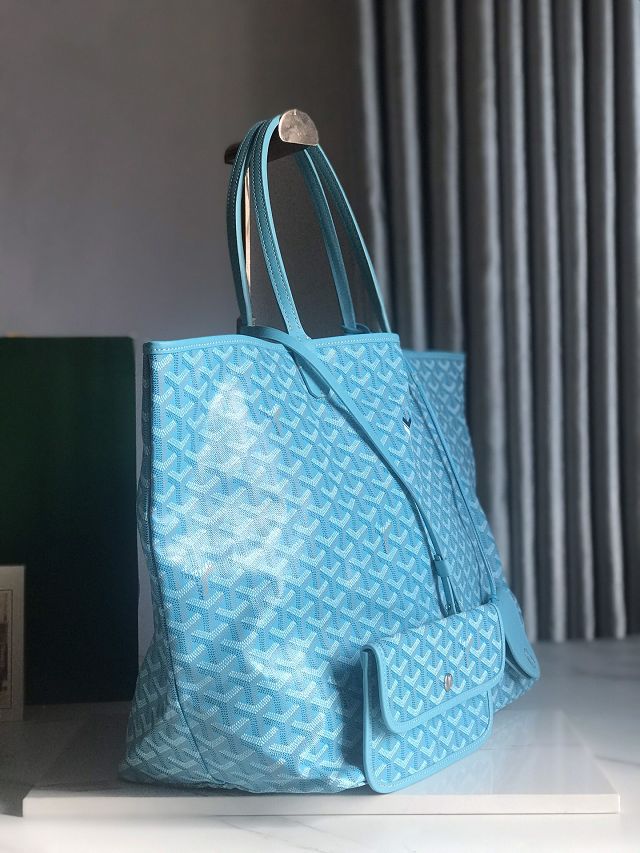 Goyard original canvas saint louis GM bag GY0083 sky blue