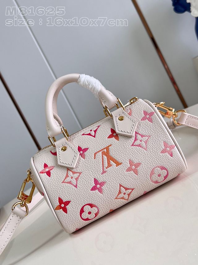 Louis vuitton original calfskin nano speedy M83452 white&pink