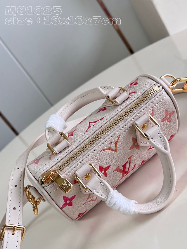 Louis vuitton original calfskin nano speedy M83452 white&pink