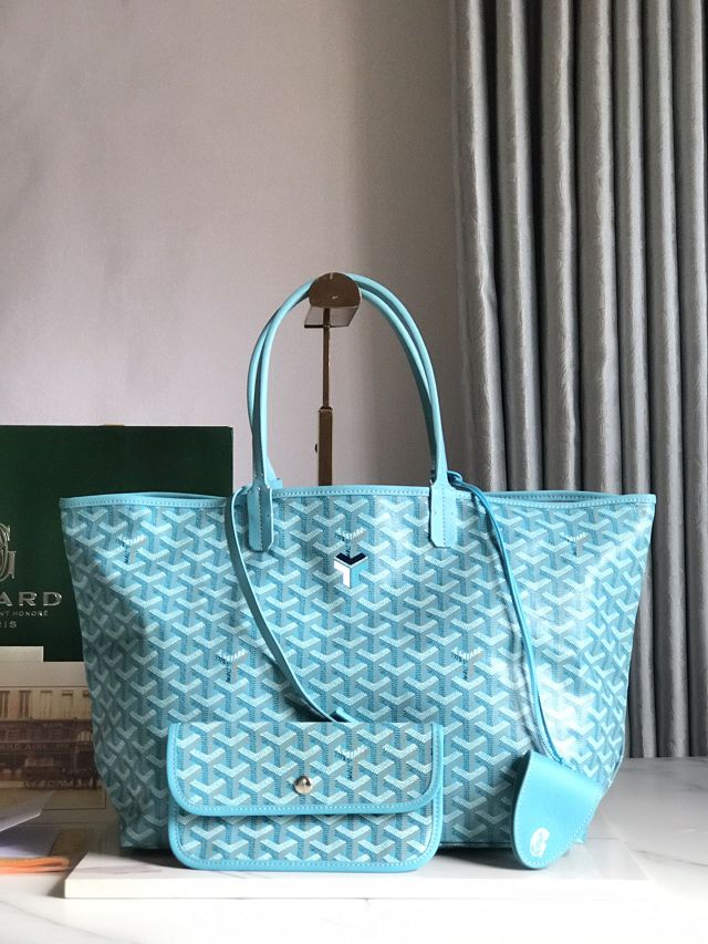 Goyard original canvas saint louis PM bag GY0082 sky blue