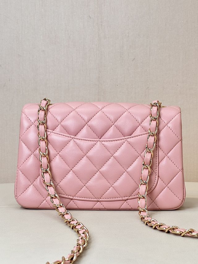 CC original lambskin mini flap bag A69900 light pink