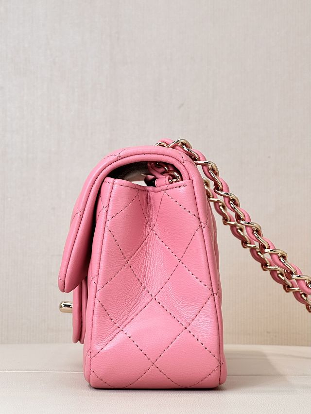 CC original lambskin mini flap bag A69900 pink