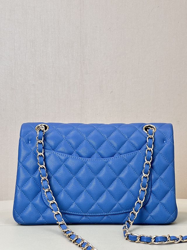 CC original grained calfskin small flap bag A01113 royal blue