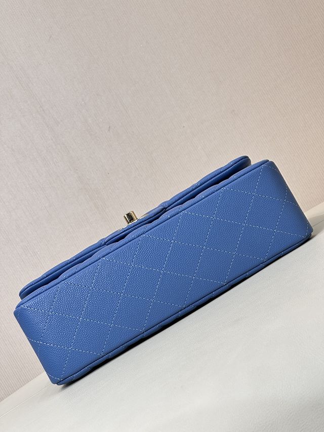 CC original grained calfskin small flap bag A01113 royal blue