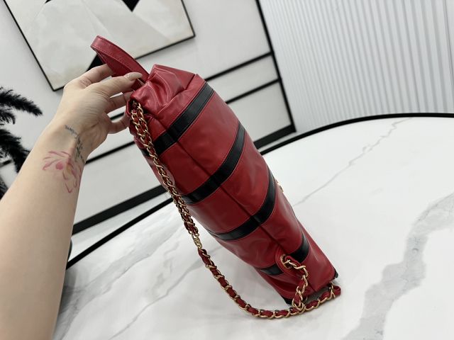 2024 CC original calfskin small 22 backpack AS3859 red&black