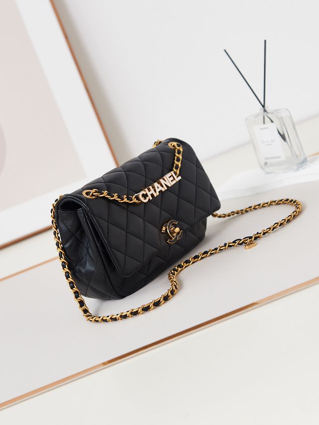 2024 CC original lambskin flap bag AS4840 black