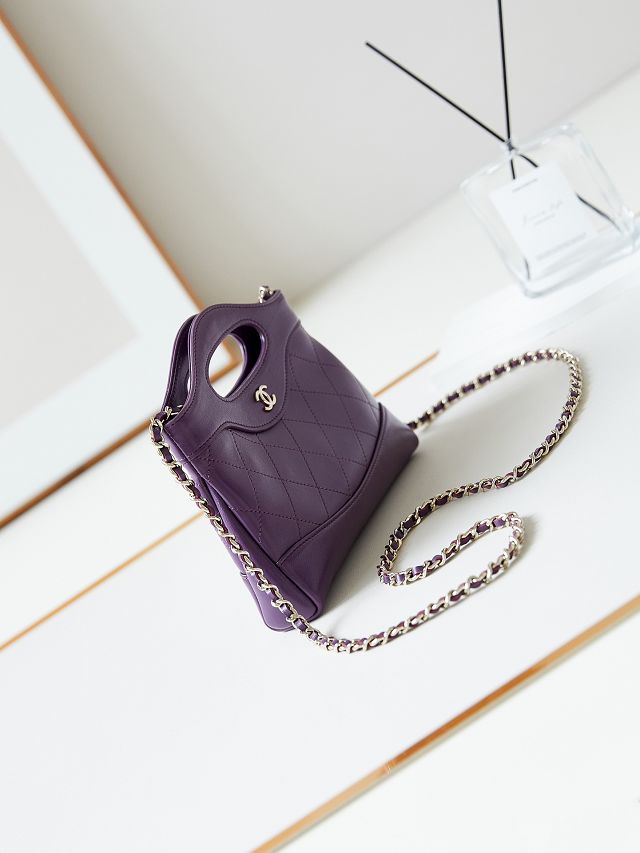 2024 CC original lambskin nano 31 bag AS3656 purple