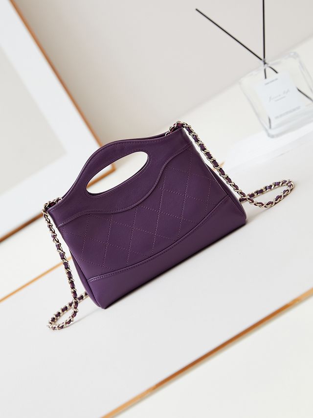 2024 CC original lambskin nano 31 bag AS3656 purple