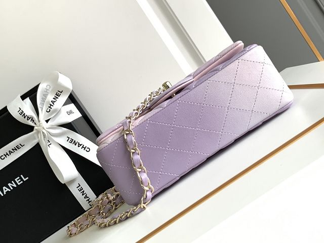 CC original lambskin mini flap bag A69900 purple