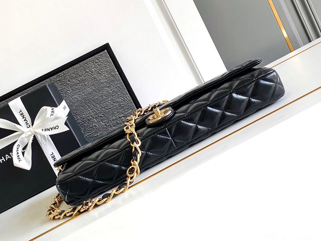 CC original lambskin clutch with chain AP5006 black