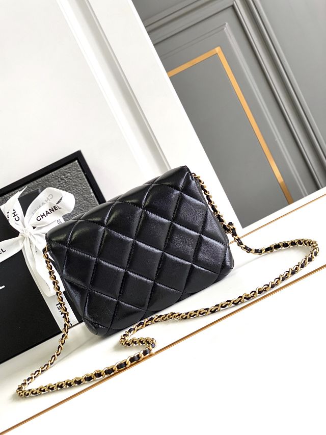 2024 CC original lambskin mini flap bag AS4986 black