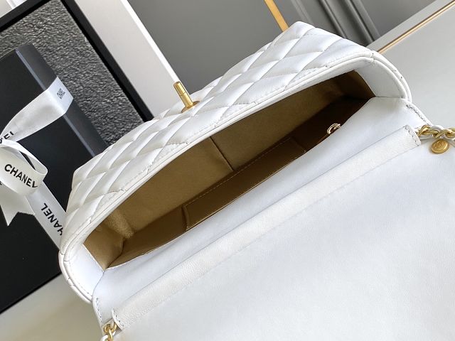 2024 CC original lambskin small flap bag AS4986 white