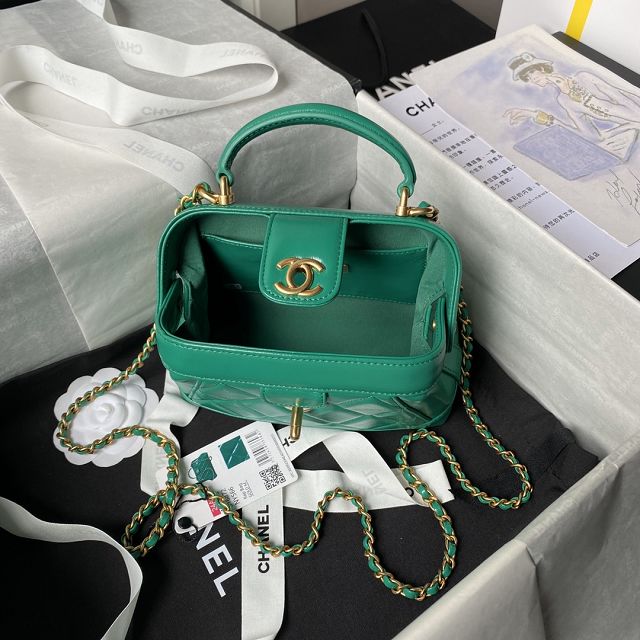 2024 CC original lambskin mini top handle bag AS4958 green