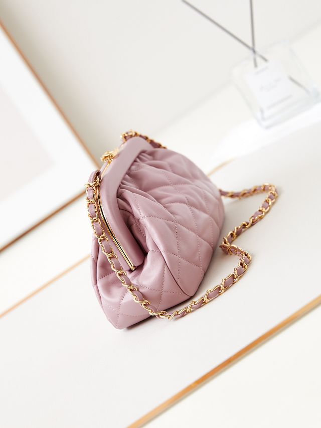 CC original lambskin clutch AS4717 pink