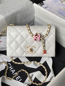 2024 CC original lambskin mini flap bag AS4973 white