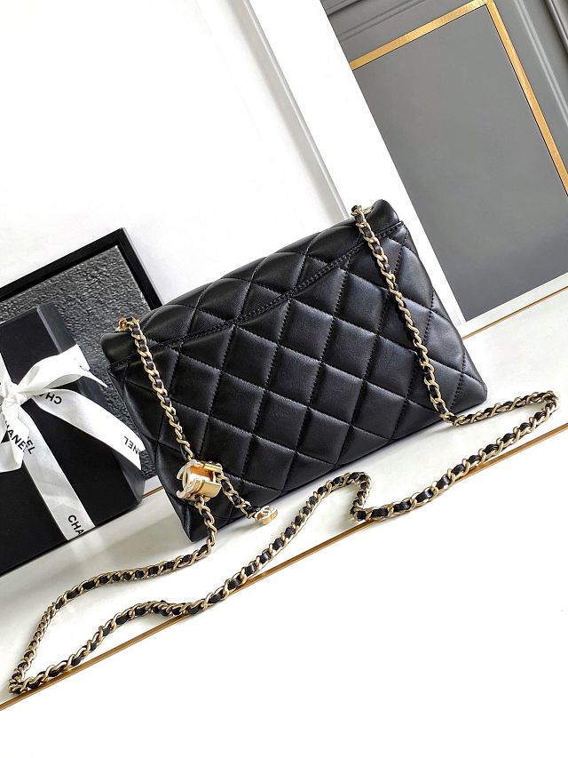 2024 CC original lambskin small flap bag AS4967 black