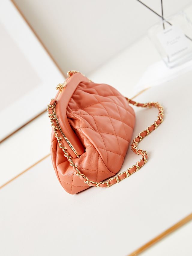 CC original lambskin clutch AS4717 orange