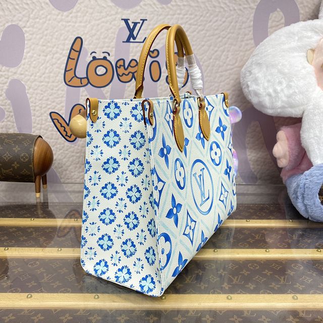 Louis vuitton original monogram canvas onthego MM M11262 blue