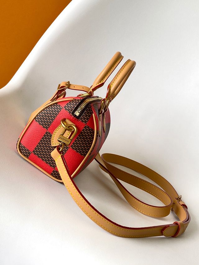 Louis vuitton original damier canvas nano speedy 18 N40611 red