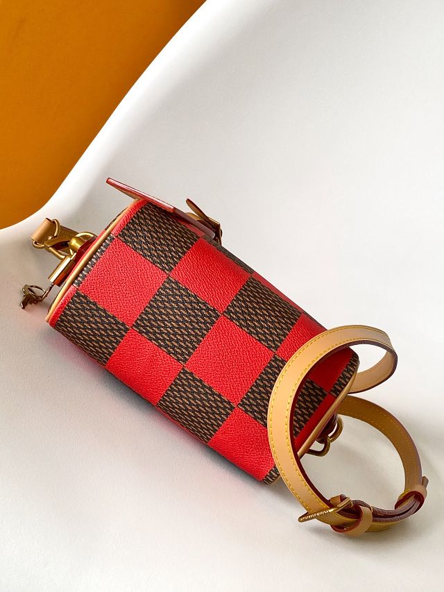 Louis vuitton original damier canvas nano speedy 18 N40611 red