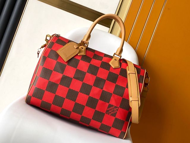 Louis vuitton original damier canvas speedy 40 N40580 red