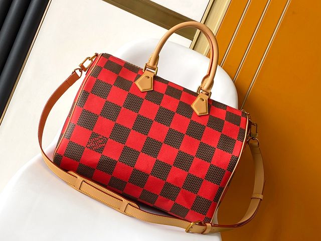 Louis vuitton original damier canvas speedy 40 N40580 red