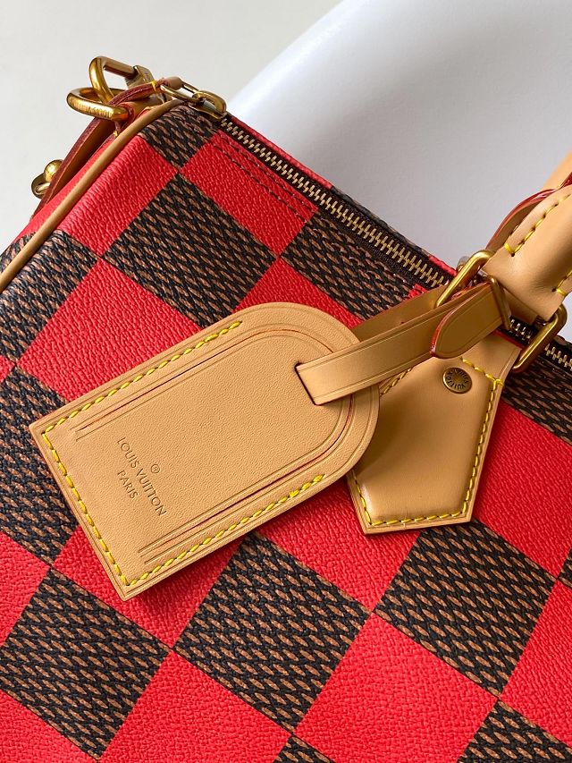 Louis vuitton original damier canvas speedy 40 N40580 red