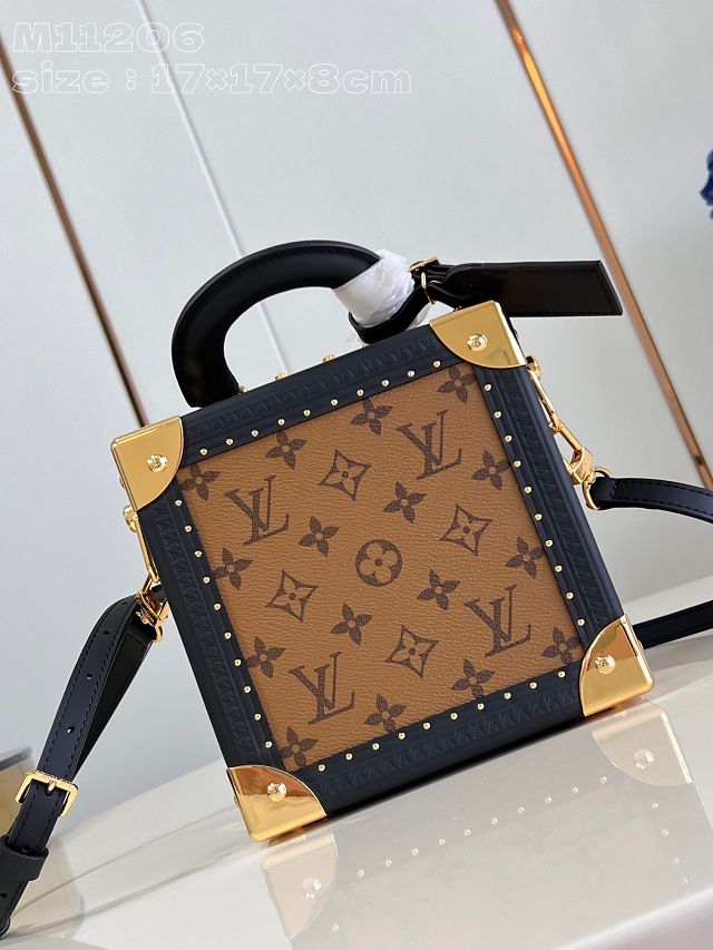 Louis vuitton original monogram reverse mini square trunk M11206