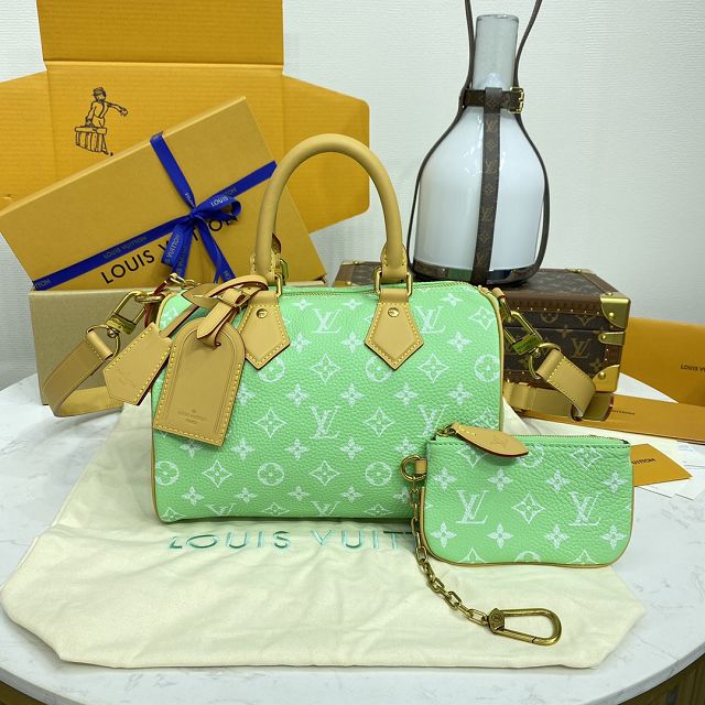 Louis vuitton original soft calfskin speedy P9 25 M24423 green