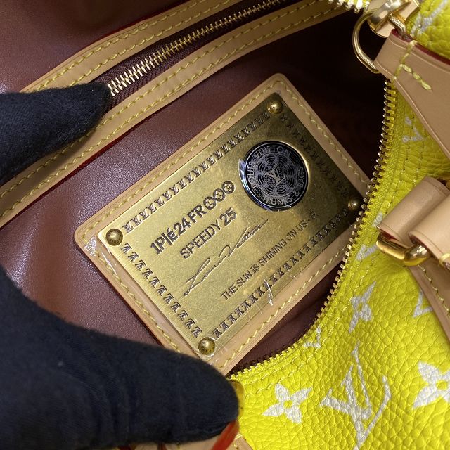 Louis vuitton original soft calfskin speedy P9 25 M24426 yellow